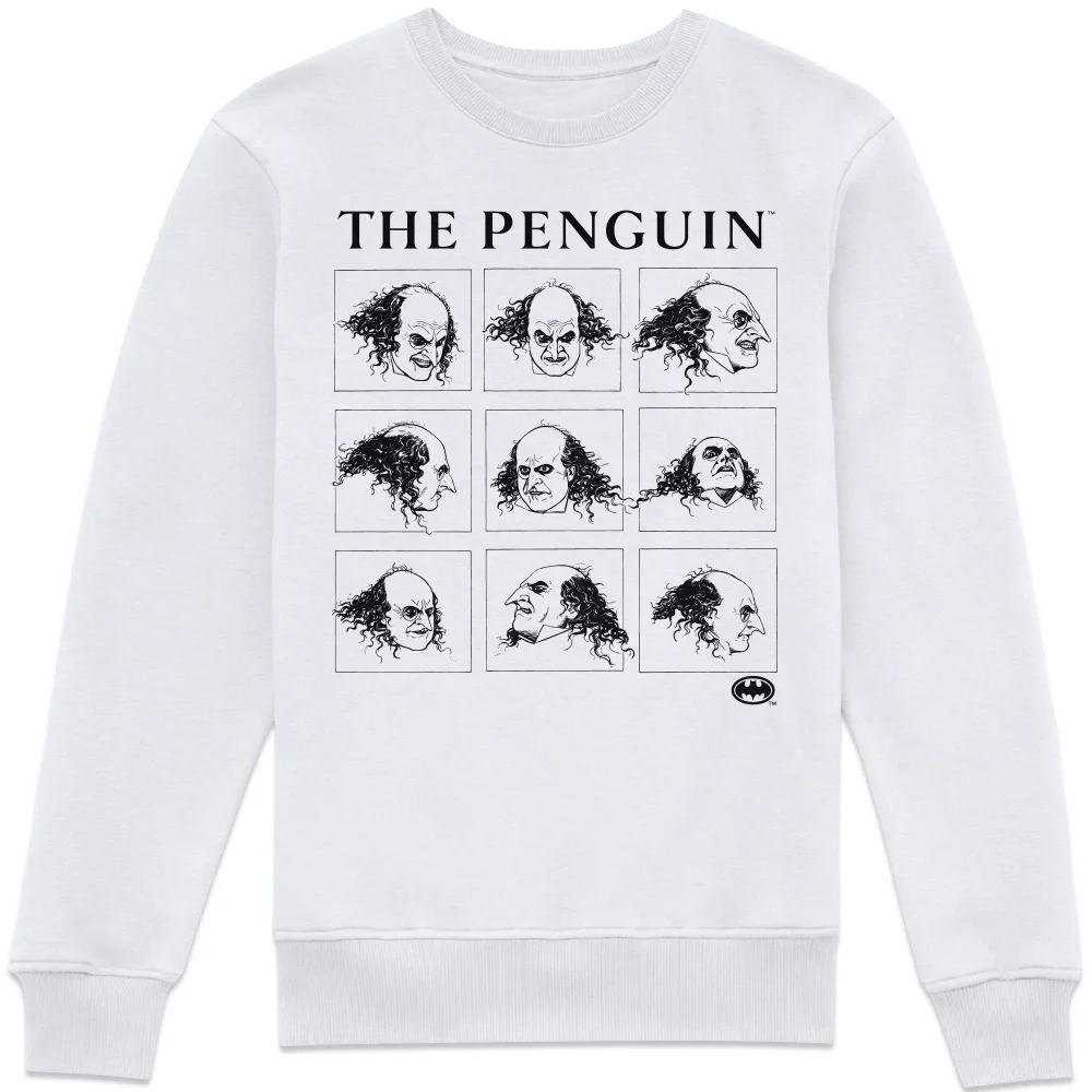 Batman Returns Multiple Faces Of The Penguin Sweatshirt - White - XS Image 1