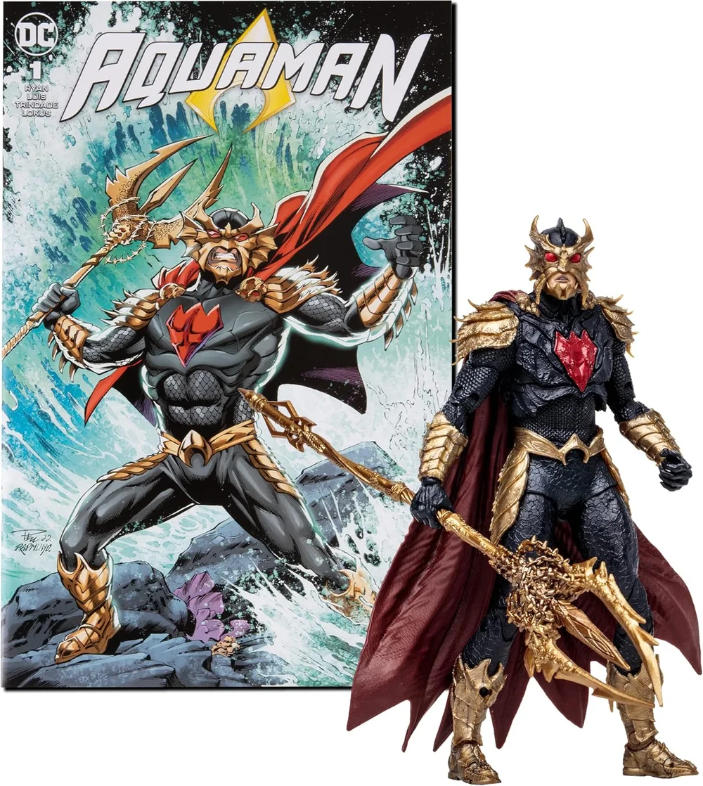 DC DIRECT 7IN FIGURE WITH COMIC - AQUAMAN WV3 - OCEAN MASTER Image 1