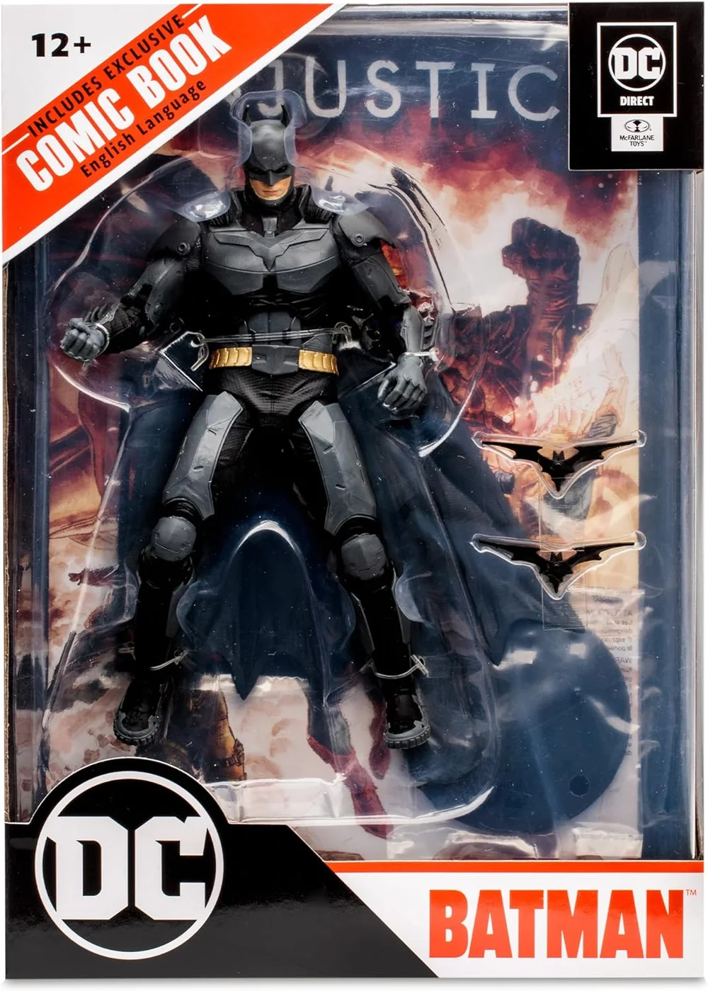 DC DIRECT GAMING 7IN FIGURE WITH COMIC - INJUSTICE 2 WV1 - BATMAN Image 1