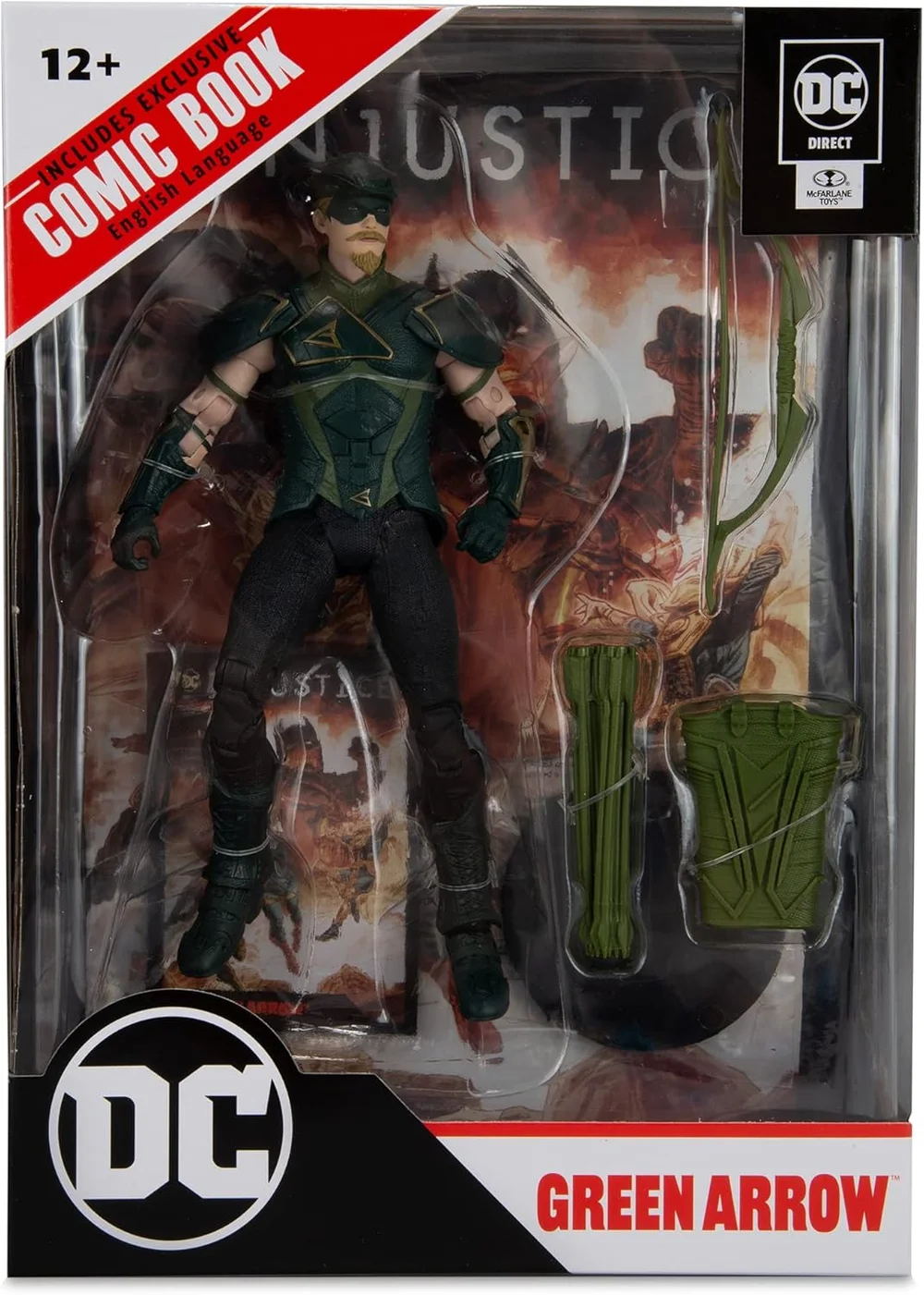 DC DIRECT GAMING 7IN FIGURE WITH COMIC - INJUSTICE 2 WV1 - GREEN ARROW Image 1