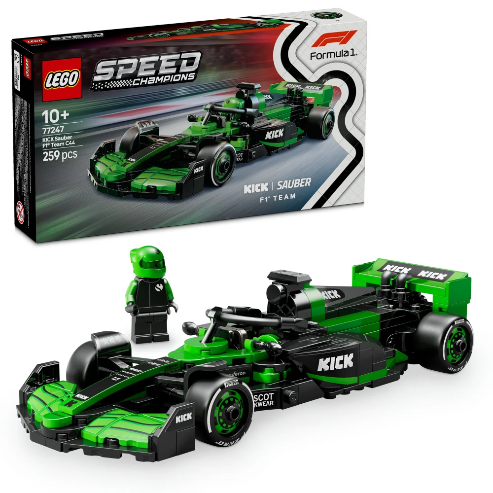 LEGO Speed Champions KICK Sauber F1 Team C44 Race Car 77247 Image 1