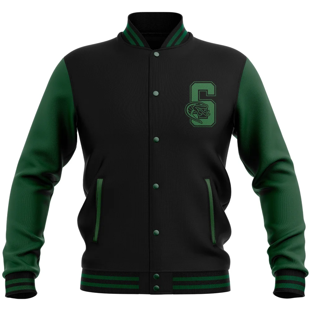 Harry Potter Slytherin Varsity Jacket - Black/Green - S Image 1