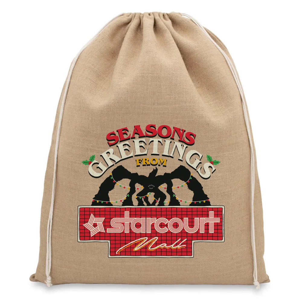 Stranger Things Seasons Greetings Christmas Hessian Sack Image 1