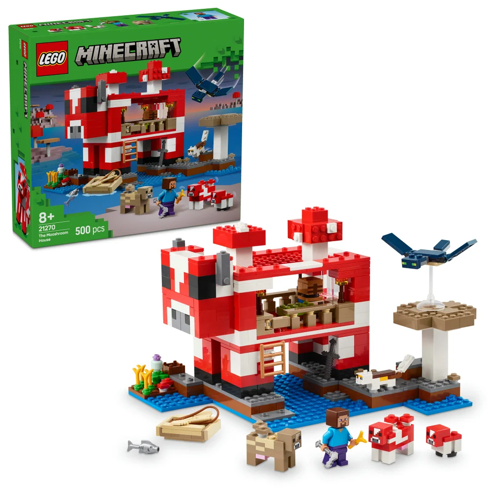 LEGO Minecraft The Mooshroom House Building Toy Set 21270 Image 1