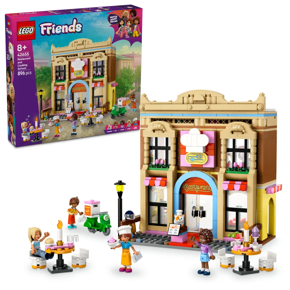 LEGO® Friends Restaurant and Cooking School Pretend-Play Role-Play Toy 42655 Image 1
