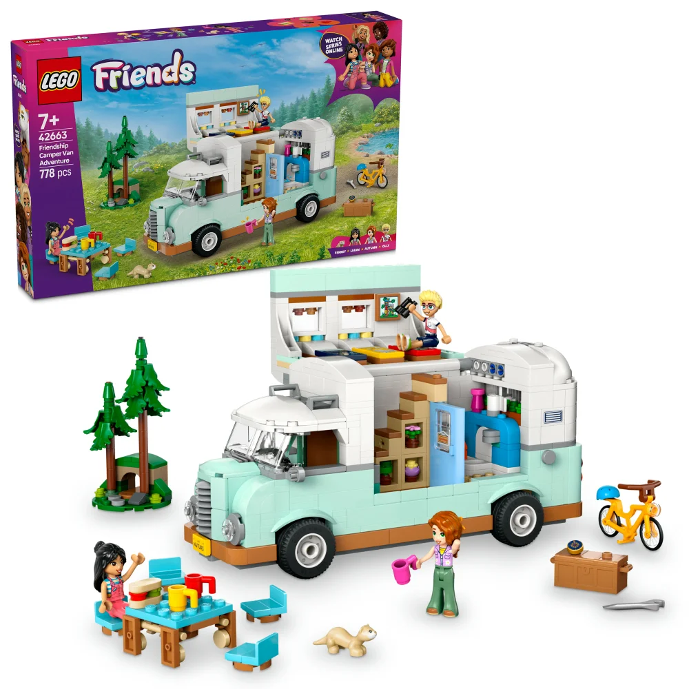LEGO® Friends Friendship Camper Van Adventure Role-Play Building Set 42663 Image 1