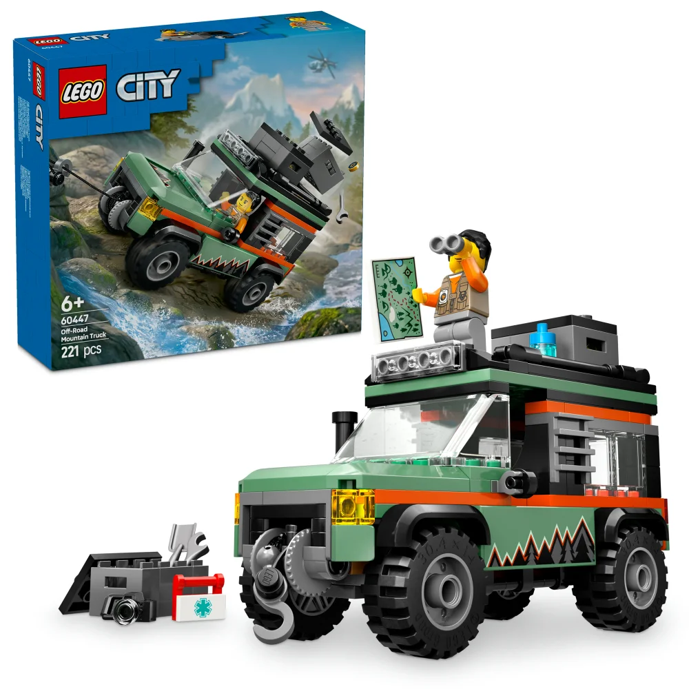 LEGO City Off-Road 4x4 Mountain Truck, Toy Vehicle Set 60447 Image 1