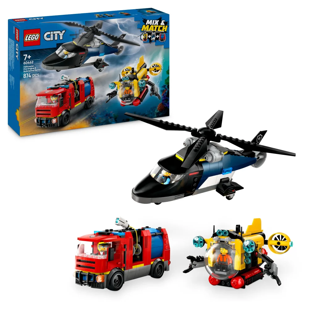 LEGO City Helicopter, Fire Engine & Submarine Remix 60462 Image 1
