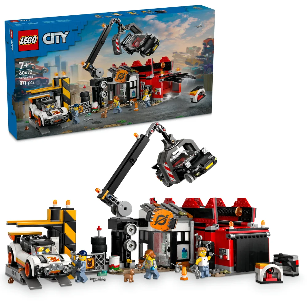 LEGO City Scrapyard with Cars, Building Toy Set 60472 Image 1
