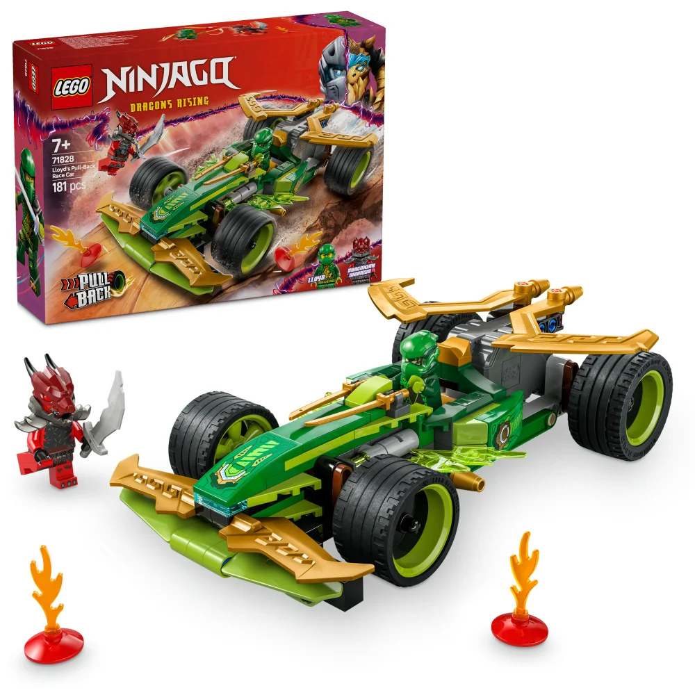 LEGO NINJAGO Lloyd’s Pull-Back Race Car Toy, Ninja Set 71828 Image 1