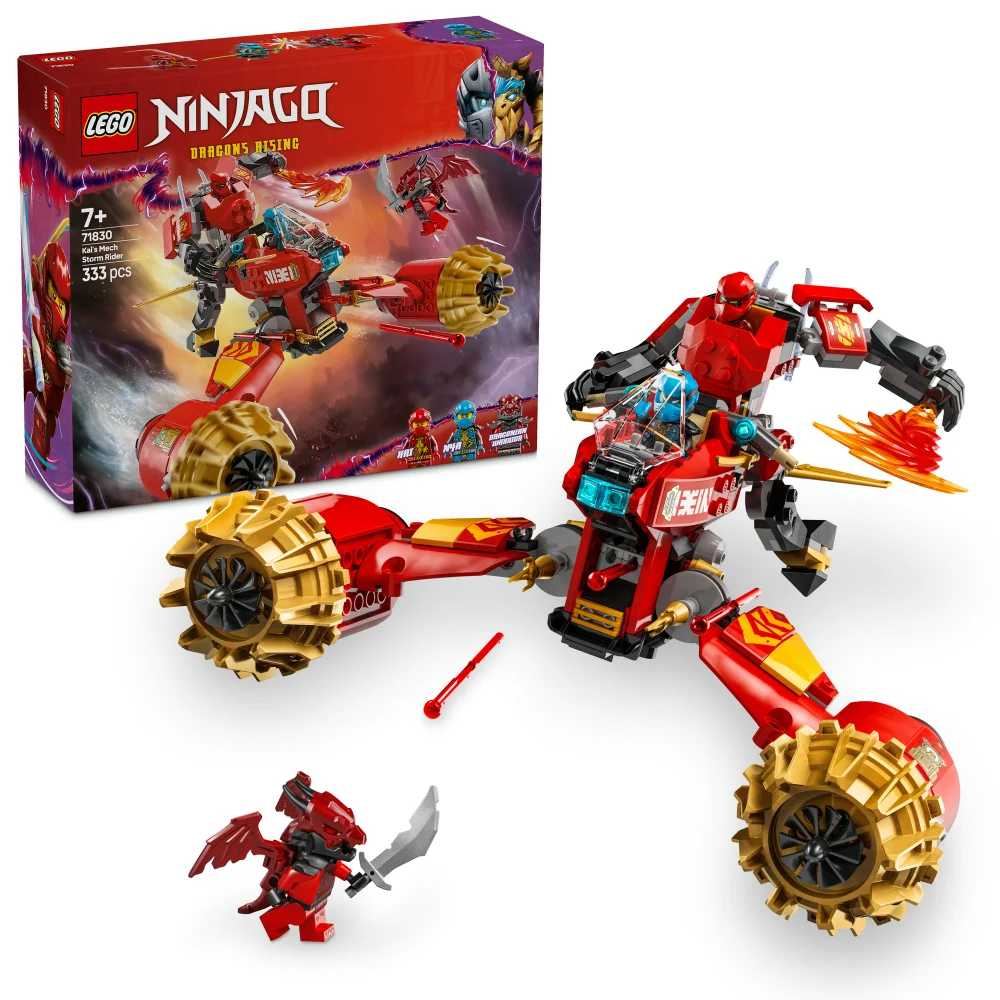LEGO NINJAGO Kai’s Mech Storm Rider 2in1 Ninja Toy Set 71830 Image 1