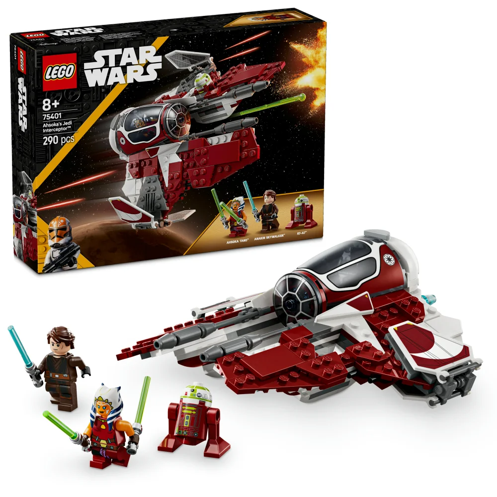 LEGO® Star Wars: The Clone Wars™ Ahsoka’s Jedi Interceptor™ Starfighter Building Toy for Kids 75401 Image 1