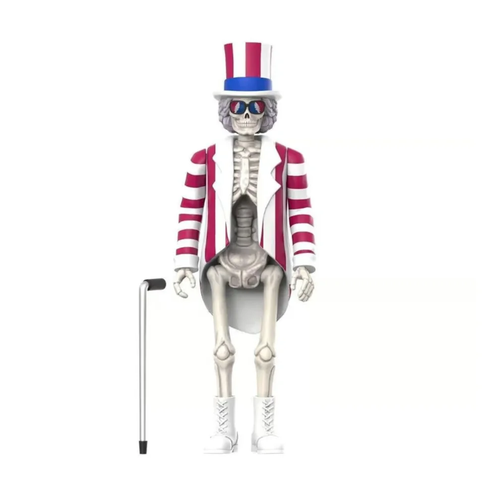 Super7 Grateful Dead W3 Uncle Sam Skeleton ReAction Figure Image 1