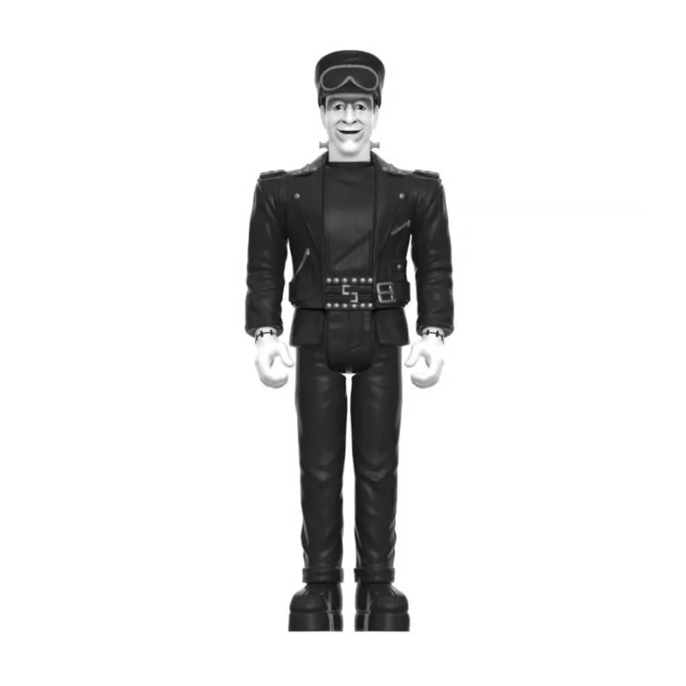 Super7 The Munsters W3 - Biker Herman (Grey Scale) ReAction Figure Image 1