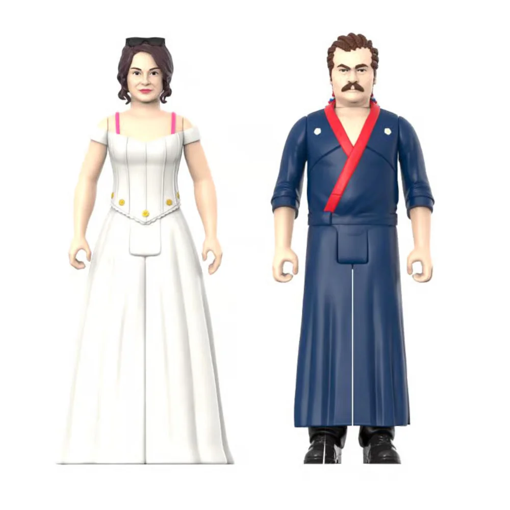 Super7 Parks and Recreation W2 - Ron and Tammy Wedding Night ReAction Figure Twin Pack Image 1