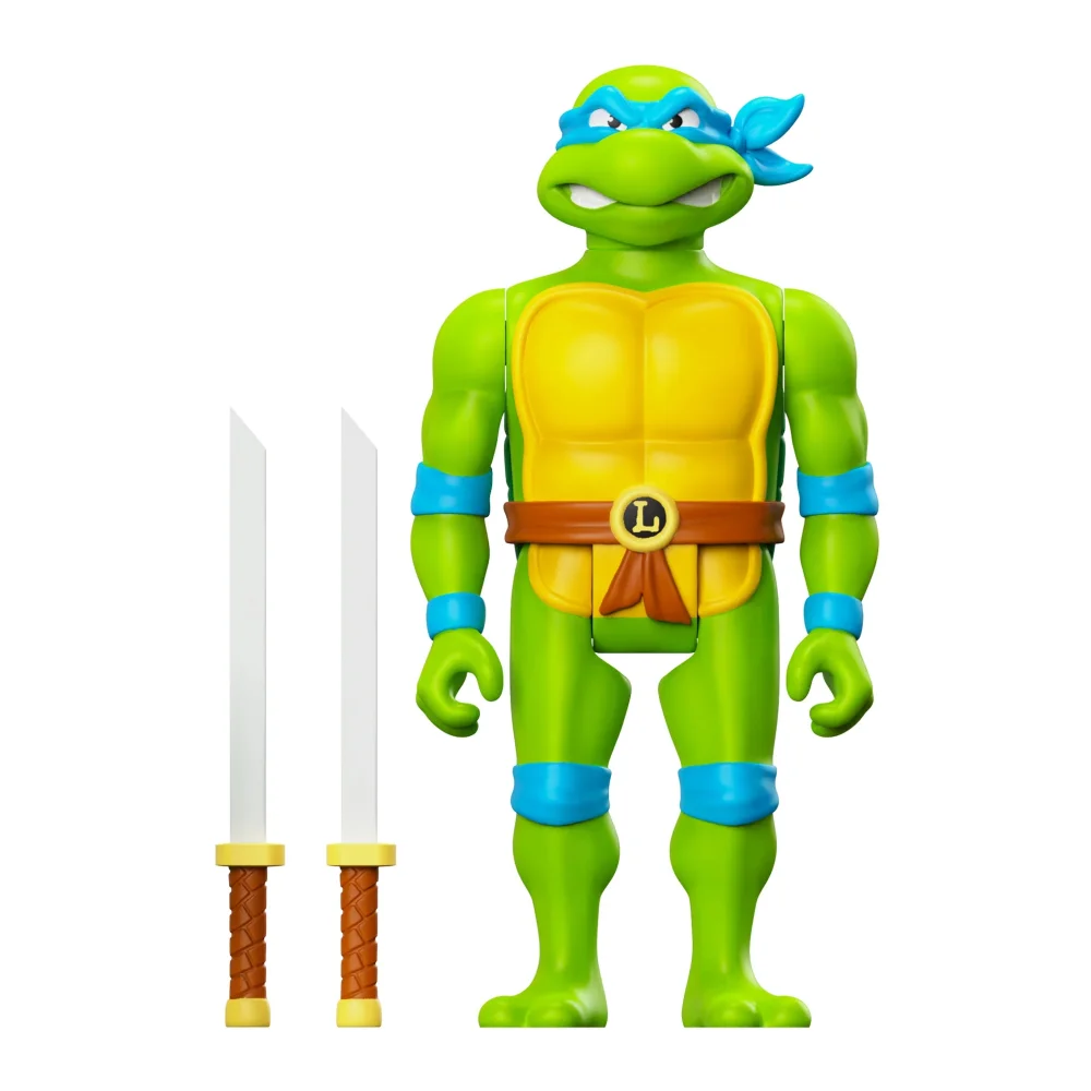 Super7 Teenage Mutant Ninja Turtles W7 - Leonardo Toon ReAction Figure Image 1