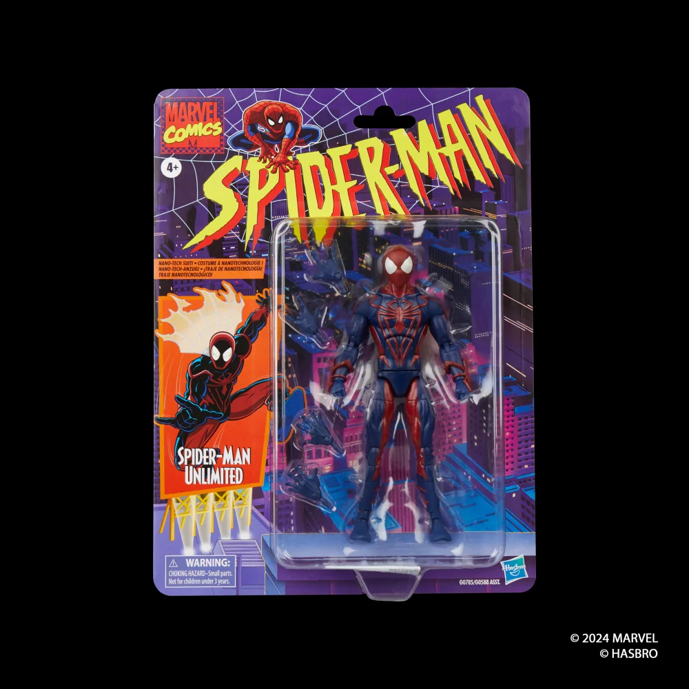 Marvel Legends Series Spider-Man Unlimited, Retro Comics Collectible 6-Inch Scale Action Figure Image 1