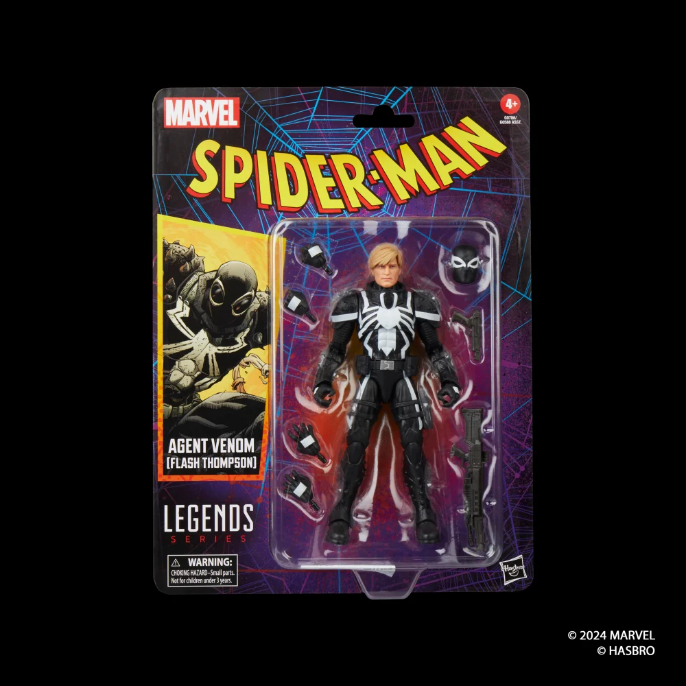 Marvel Legends Series Agent Venom (Flash Thompson), Retro Comics Collectible 6-Inch Scale Action Figure Image 1