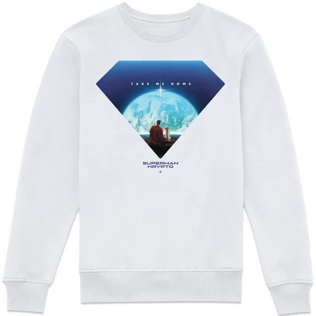 Superman Earth View Sweatshirt - White