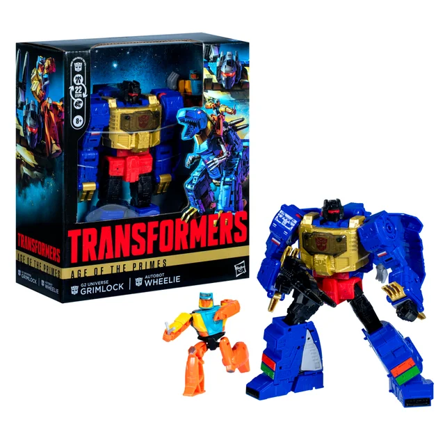 Hasbro Transformers Age of the Primes Leader Class G2 Universe Grimlock 7.5” Action Figure, 8+