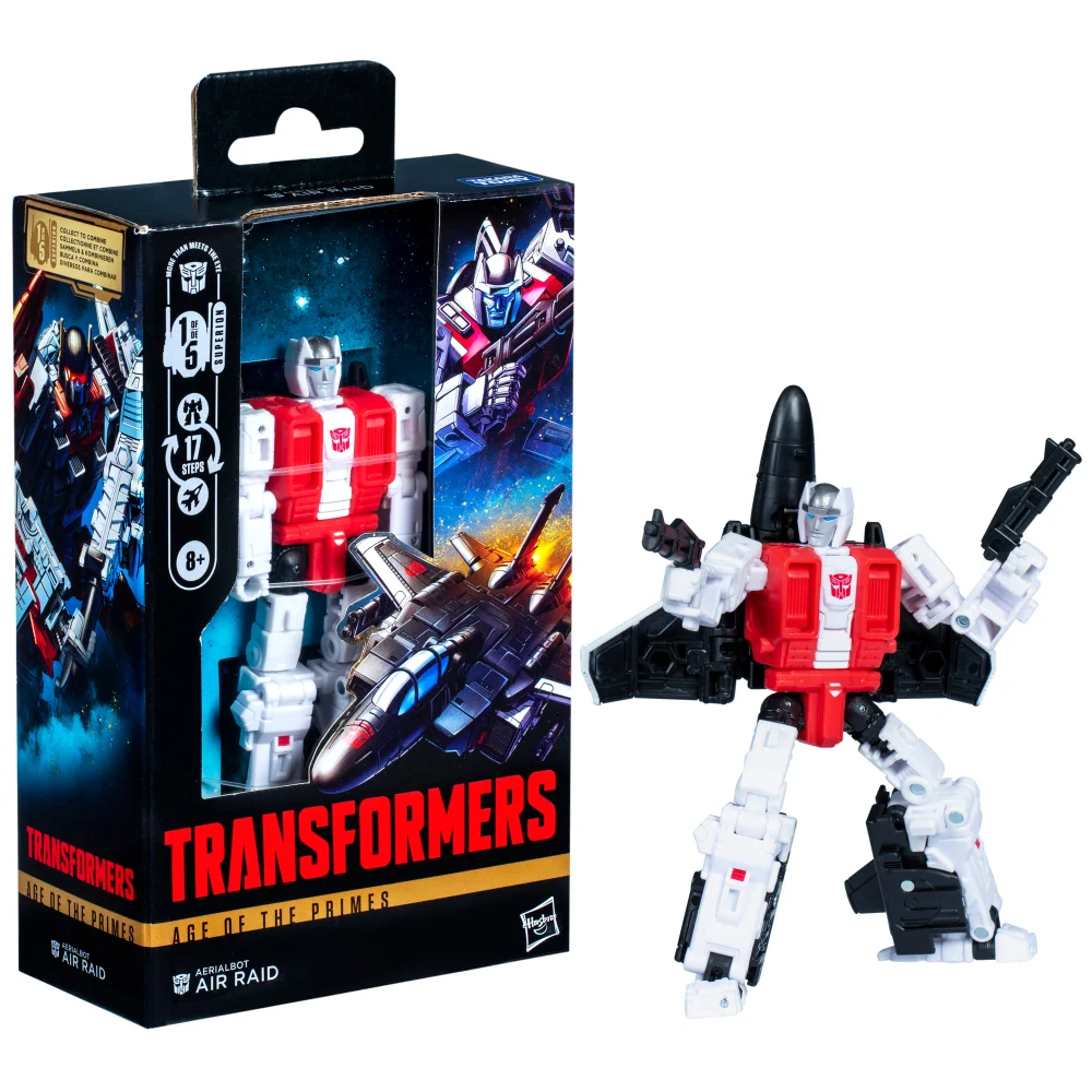 Hasbro Transformers Age of the Primes Deluxe Class Aerialbot Air Raid 5.5” Action Figure, 8+ Image 1