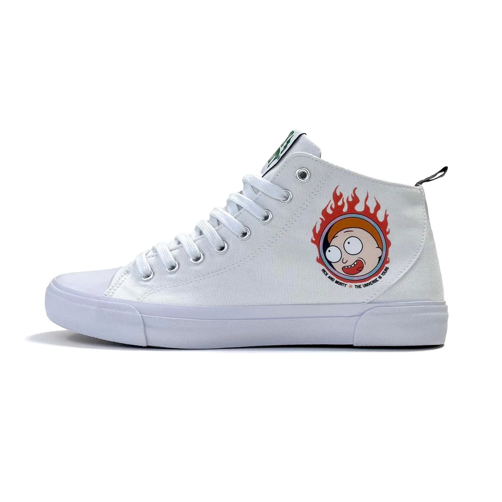 AKEDO x Rick & Morty Varsity Signature High Top - White - UK 3 / EU 36 / US Men's 4 / Women's 5 Image 1