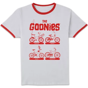 The Goonies Bikes Unisex Ringer T-Shirt - White/Red