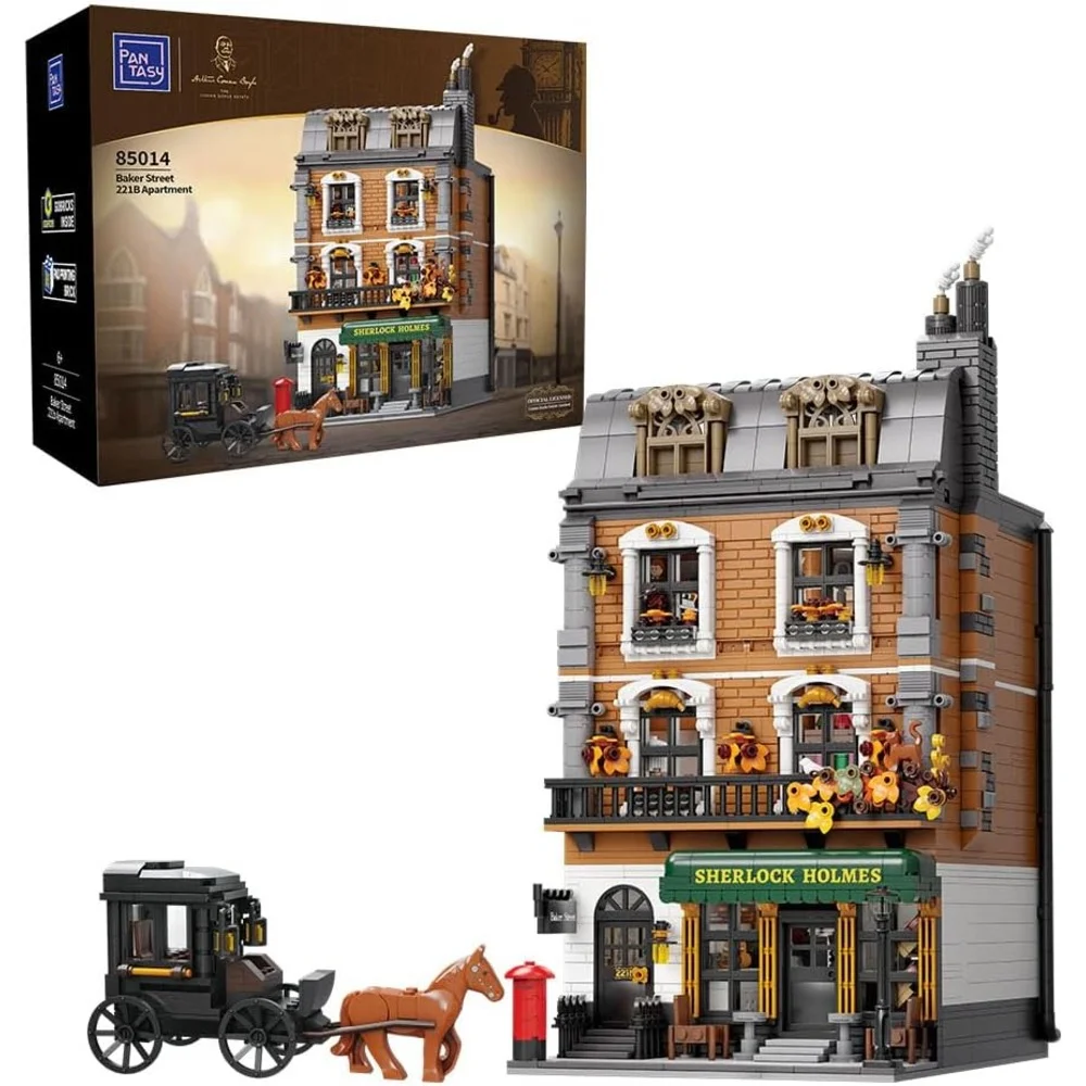 Sherlock Holmes Construction Set Baker Street 221B Apartment 42 cm Image 1