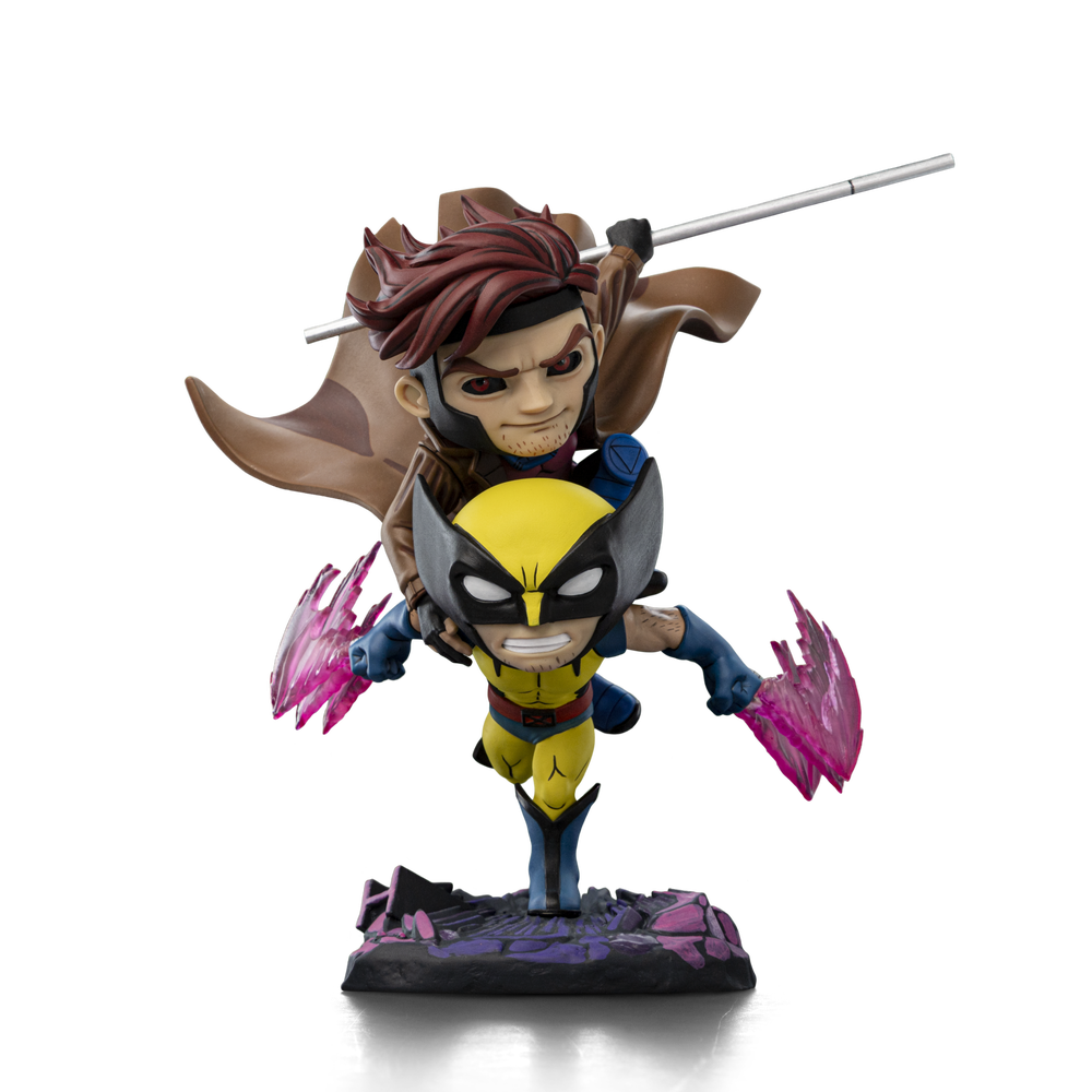 Iron Studios Gambit and Wolverine X-Men '97 Special Size MiniCo Figure Image 1