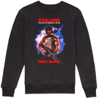 Rambo First Blood Classic Poster Sweatshirt - Black - undefined undefined