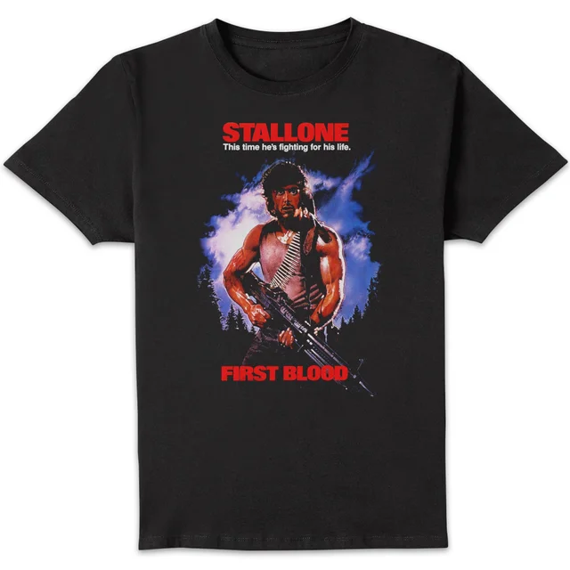 Rambo First Blood Classic Poster Unisex T-Shirt - Black