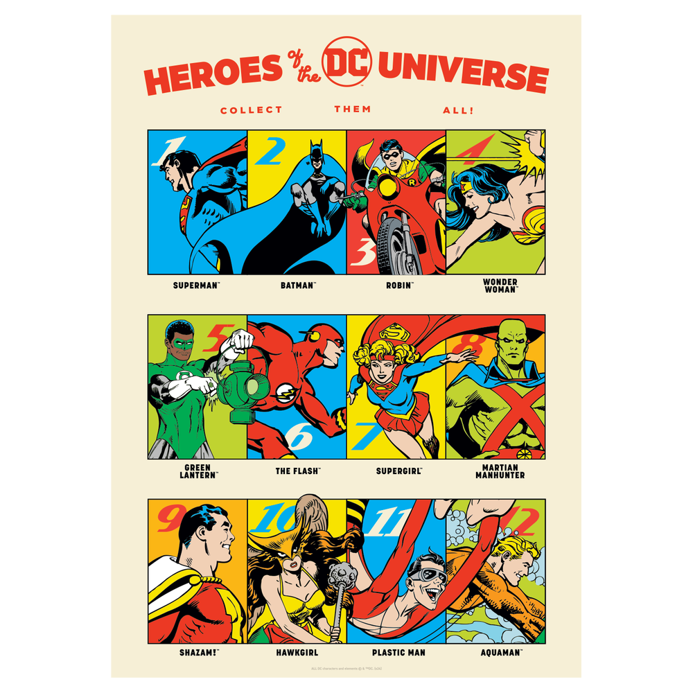 DC 90th Anniversary Heroes Art print Image 1