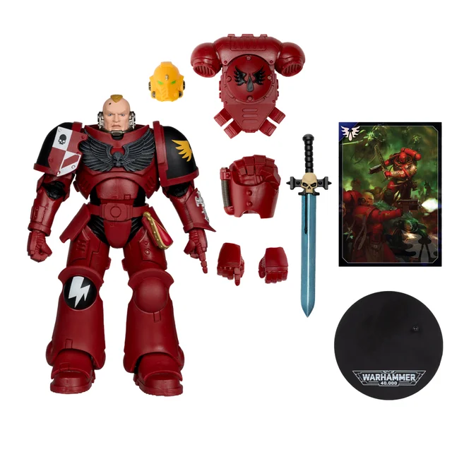 McFarlane Warhammer 40k Wave 11 Primaris Space Marine Blood Angel Assault Intercessor Sergeant Action Figure (7")