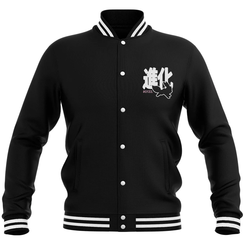 Pokémon Circle Of Eevee Evolutions Varsity Jacket - Black/Black - S Image 1