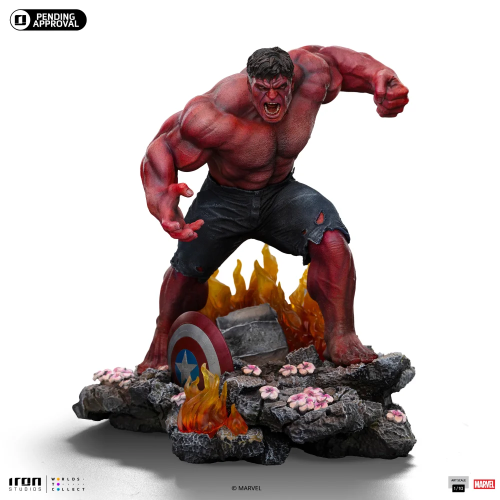 Iron Studios Marvel Captain America Brave New World Art Scale 1/10 Red Hulk Statue Image 1