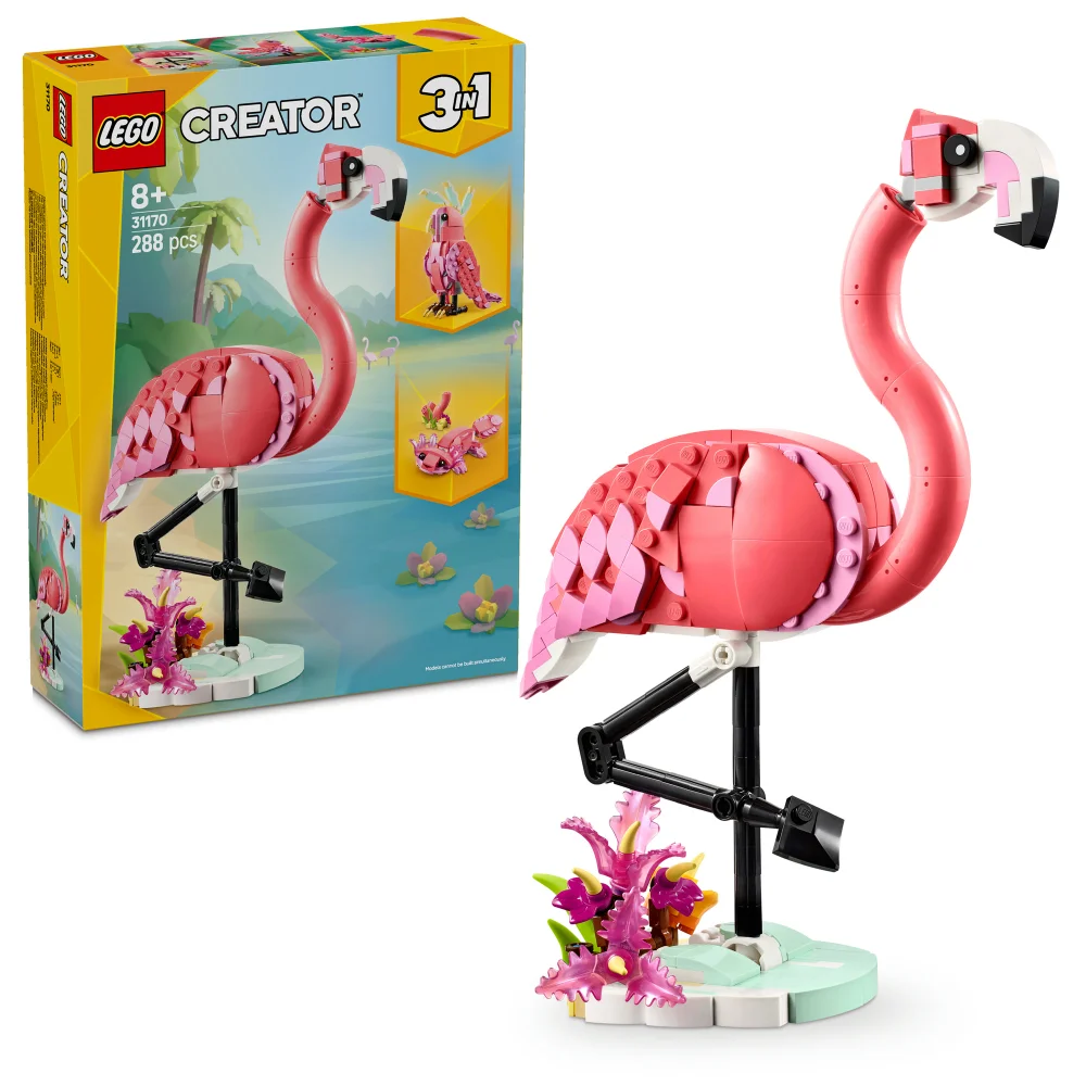 LEGO Creator 3in1 Wild Animals: Pink Flamingo Set 31170 Image 1