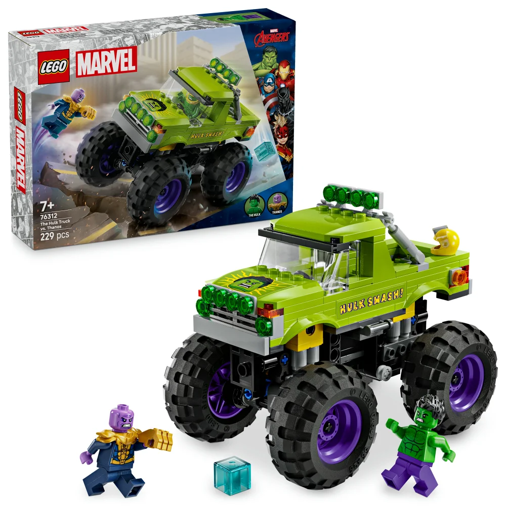 LEGO Marvel The Hulk Truck vs. Thanos Building Toy Set 76312 Image 1