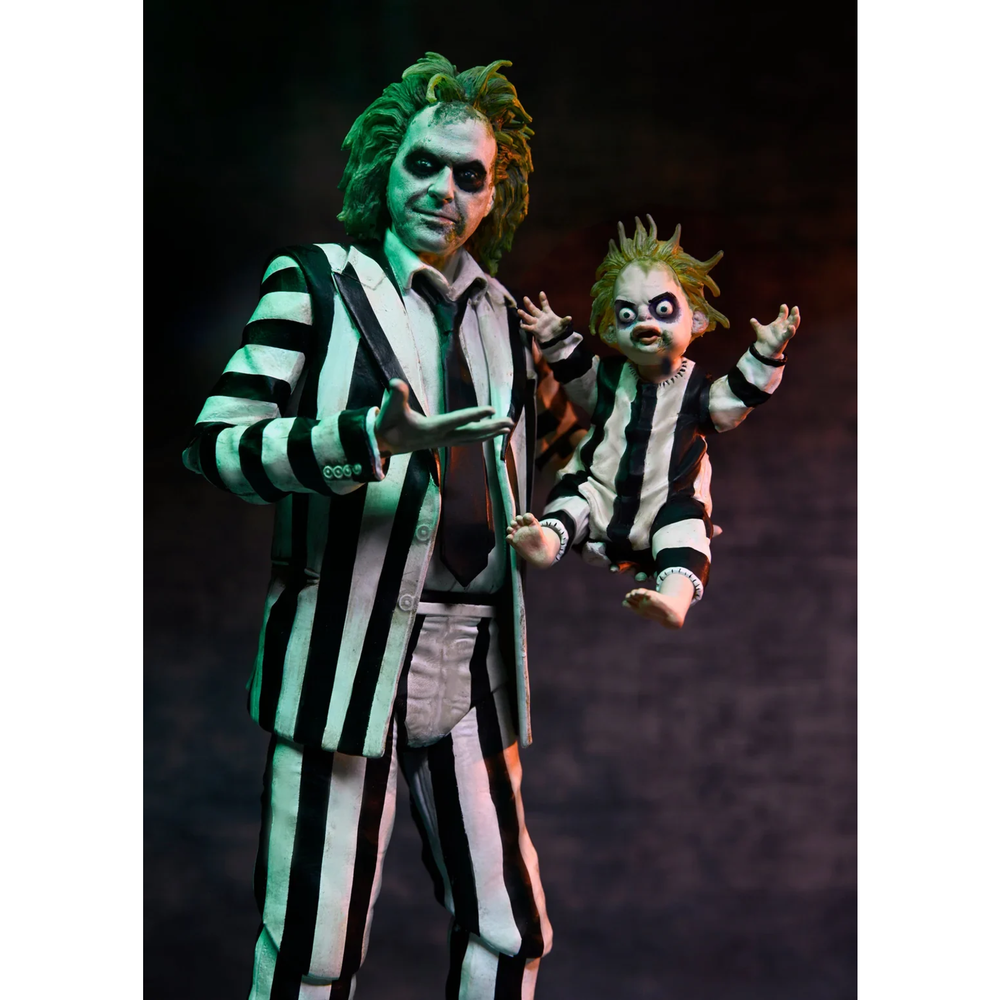 NECA - BEETLEJUICE BEETLEJUICE "STRIPED SUIT" BEETLEJUICE ULTIMATE 7 INCH SCALE ACTION FIGURE Image 1