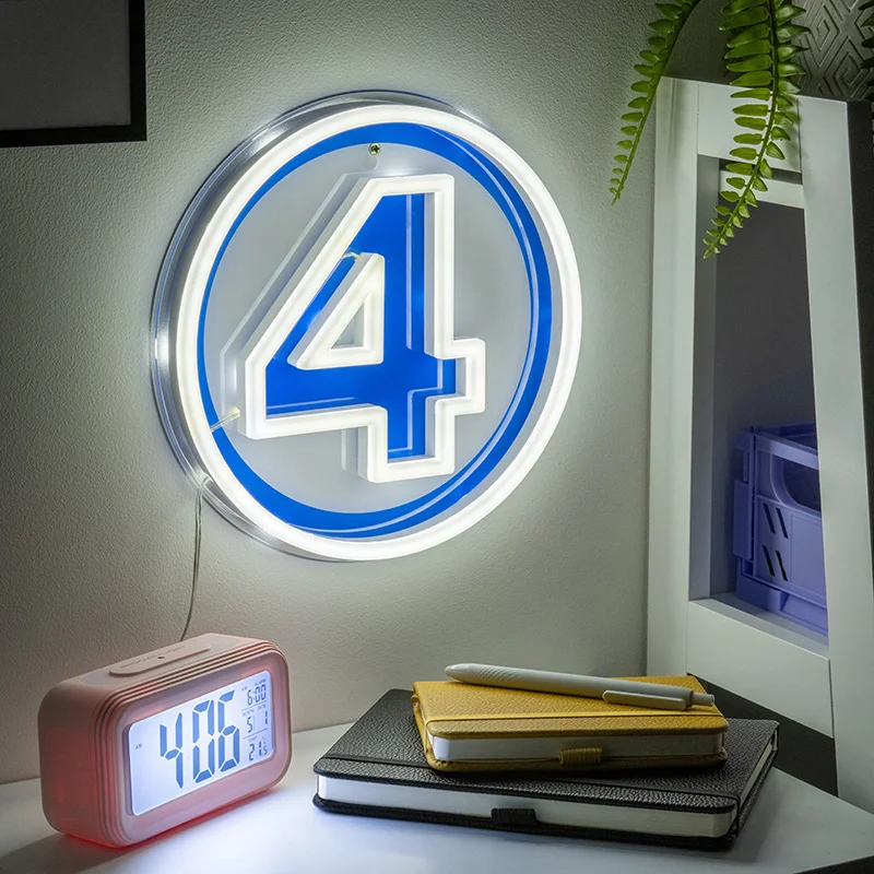 Fantastic Four Fantastic 4 Wall Mountable Led Neon Light Image 1