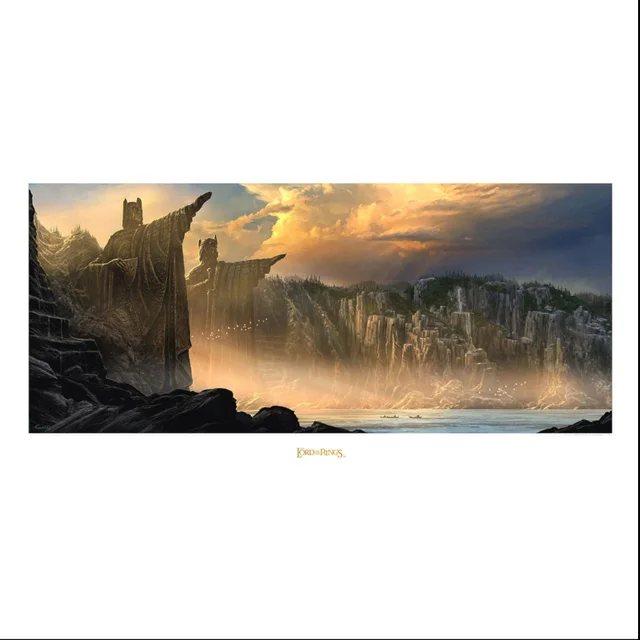 Weta Workshop Lord of the Rings Art Print The Argonath - Pillars of the Kings 59 x 30cm