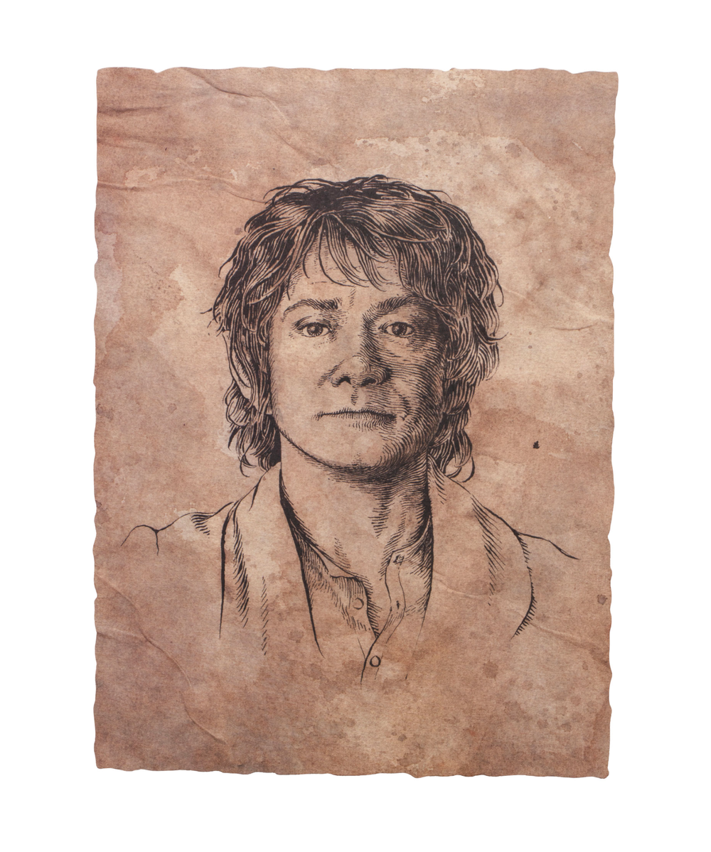 Weta Workshop The Hobbit Art Print Portrait of Bilbo Baggins 21 x 28cm Image 1