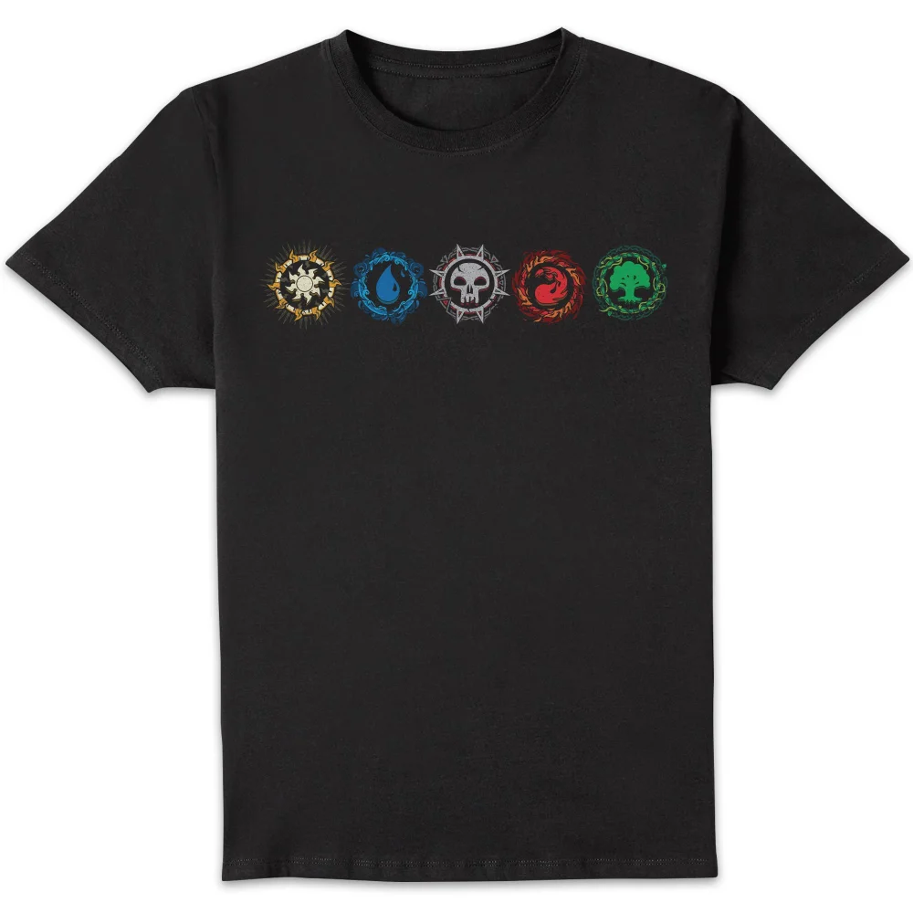 Magic: The Gathering Mana Symbols Unisex T-Shirt - Black - S Image 1