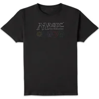 Magic: The Gathering Logo & Mana Lines Unisex T-Shirt - Black
