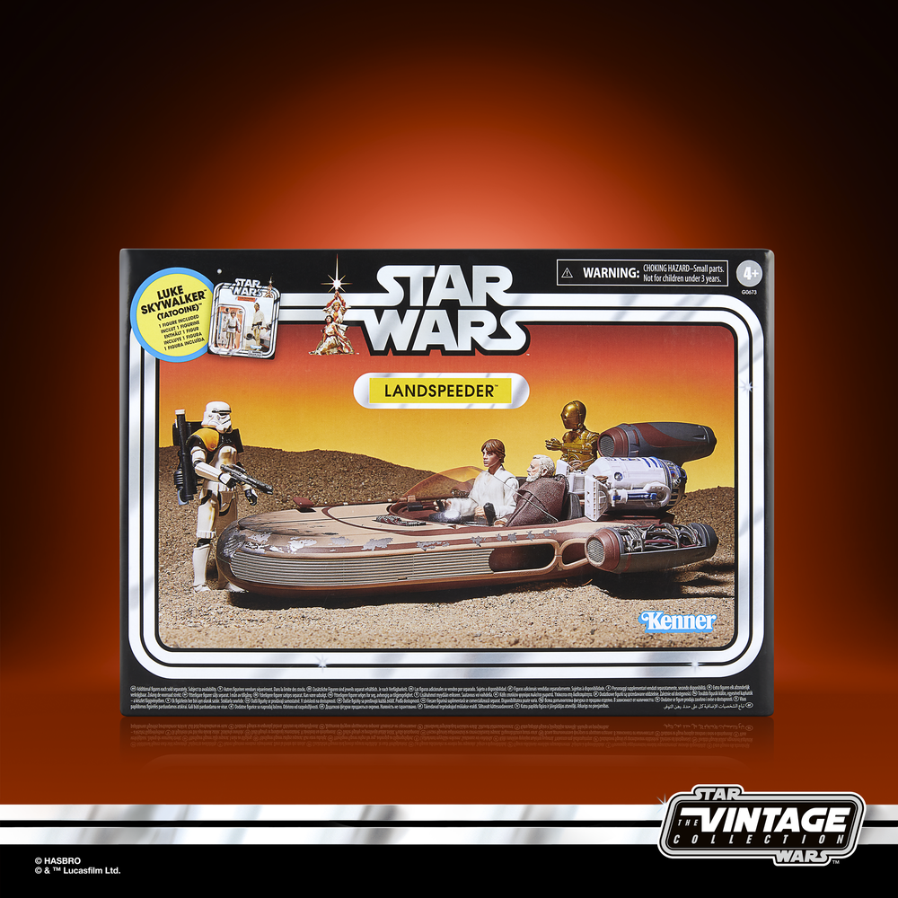 Hasbro Star Wars The Vintage Collection A New Hope Landspeeder Vehicle with Figure (3.75”) Image 1