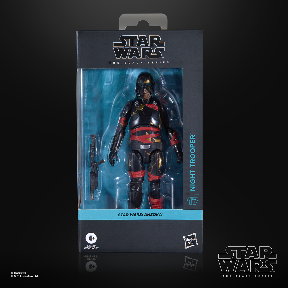 Hasbro Star Wars The Black Series Ahsoka Night Trooper Collectible Action Figure (6”) Image 1