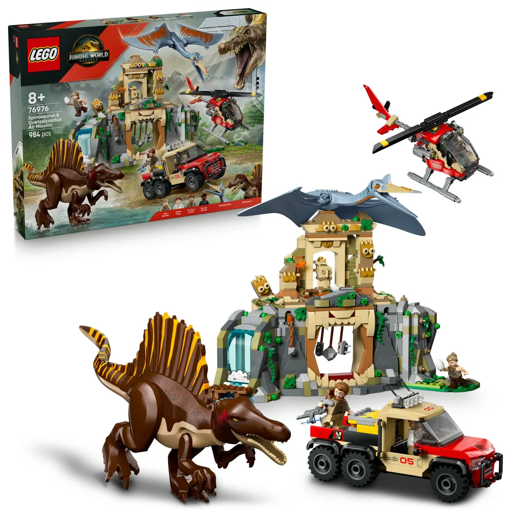LEGO® Jurassic World Spinosaurus & Quetzalcoatlus Air Mission Dinosaur Toy 76976 Image 1