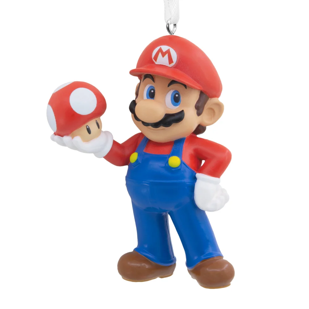 Hallmark Collectable Super Mario - Mario with Super Mushroom Ornament Image 1