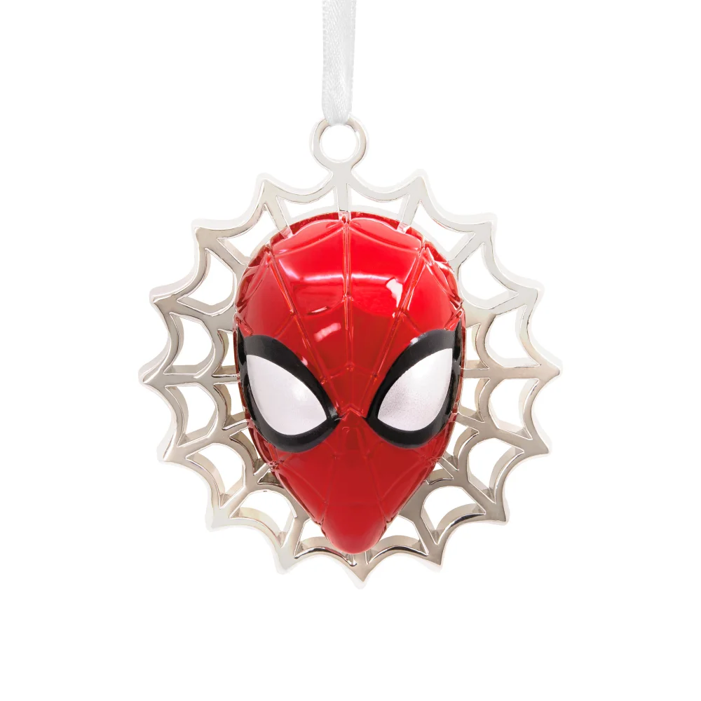 Hallmark Premium Metal Marvel - Spider-Man Head Ornament Image 1