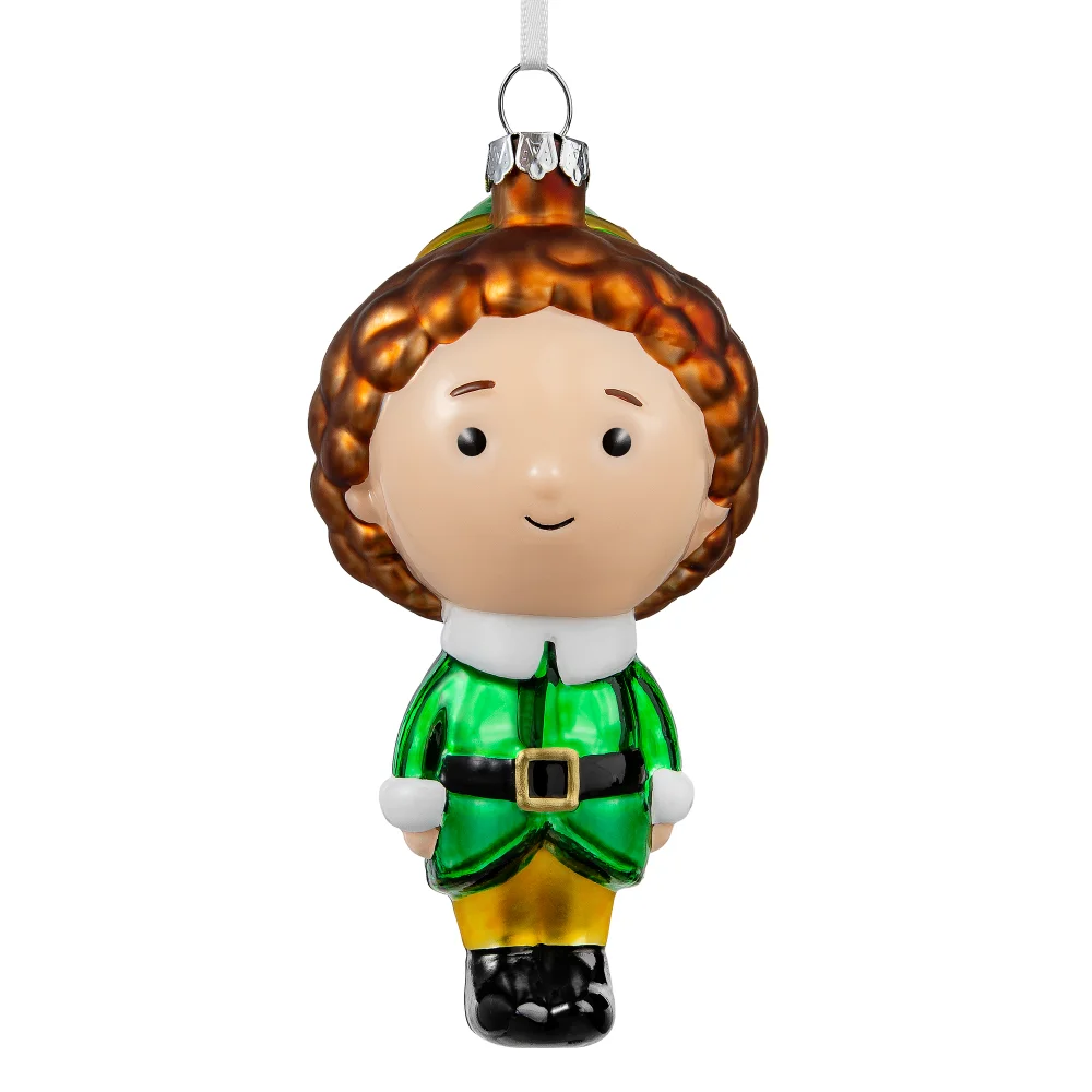 Hallmark Elf Glass Christmas Ornament - Buddy the Elf Image 1