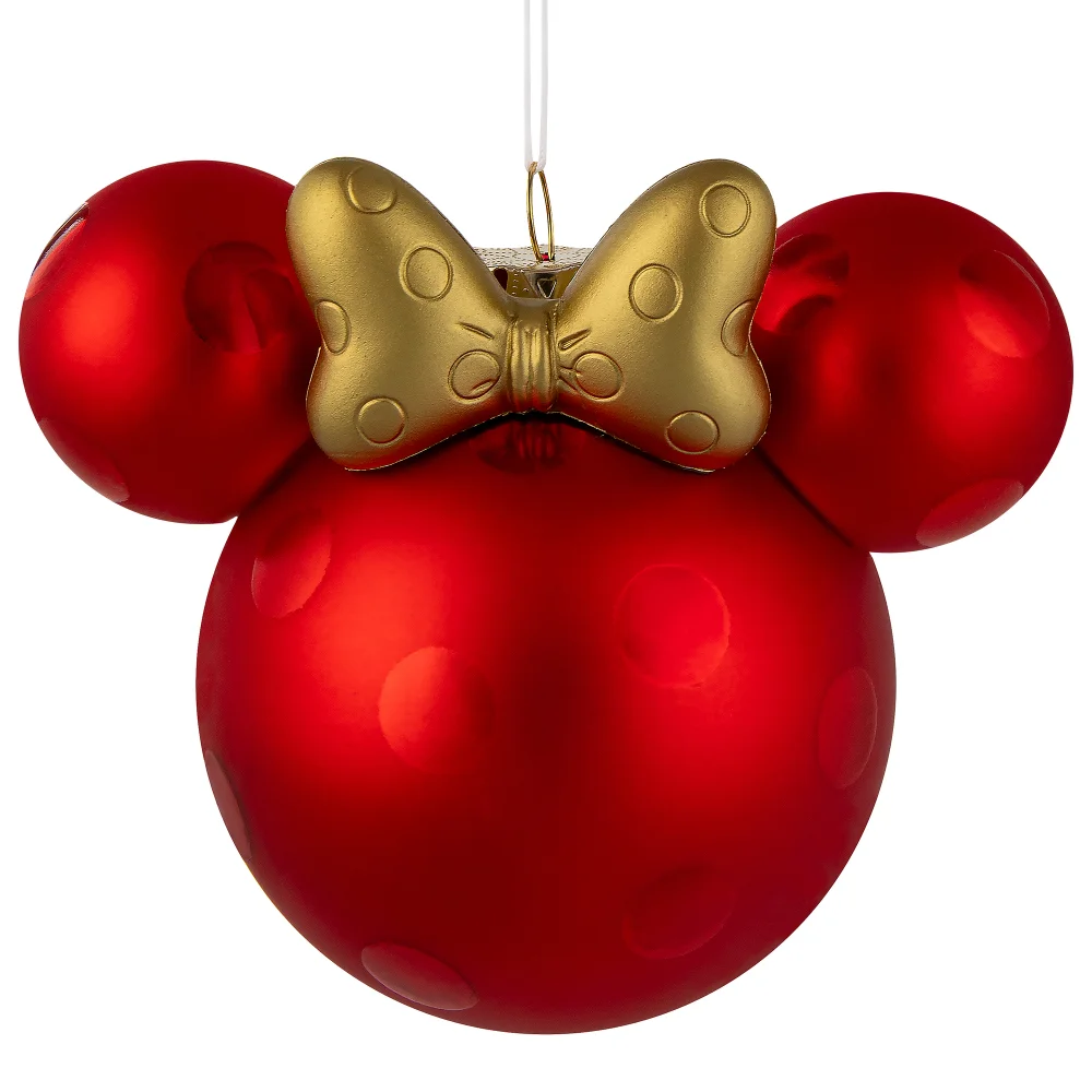 Hallmark Minnie Mouse Ears Icon Glass Ornament Image 1